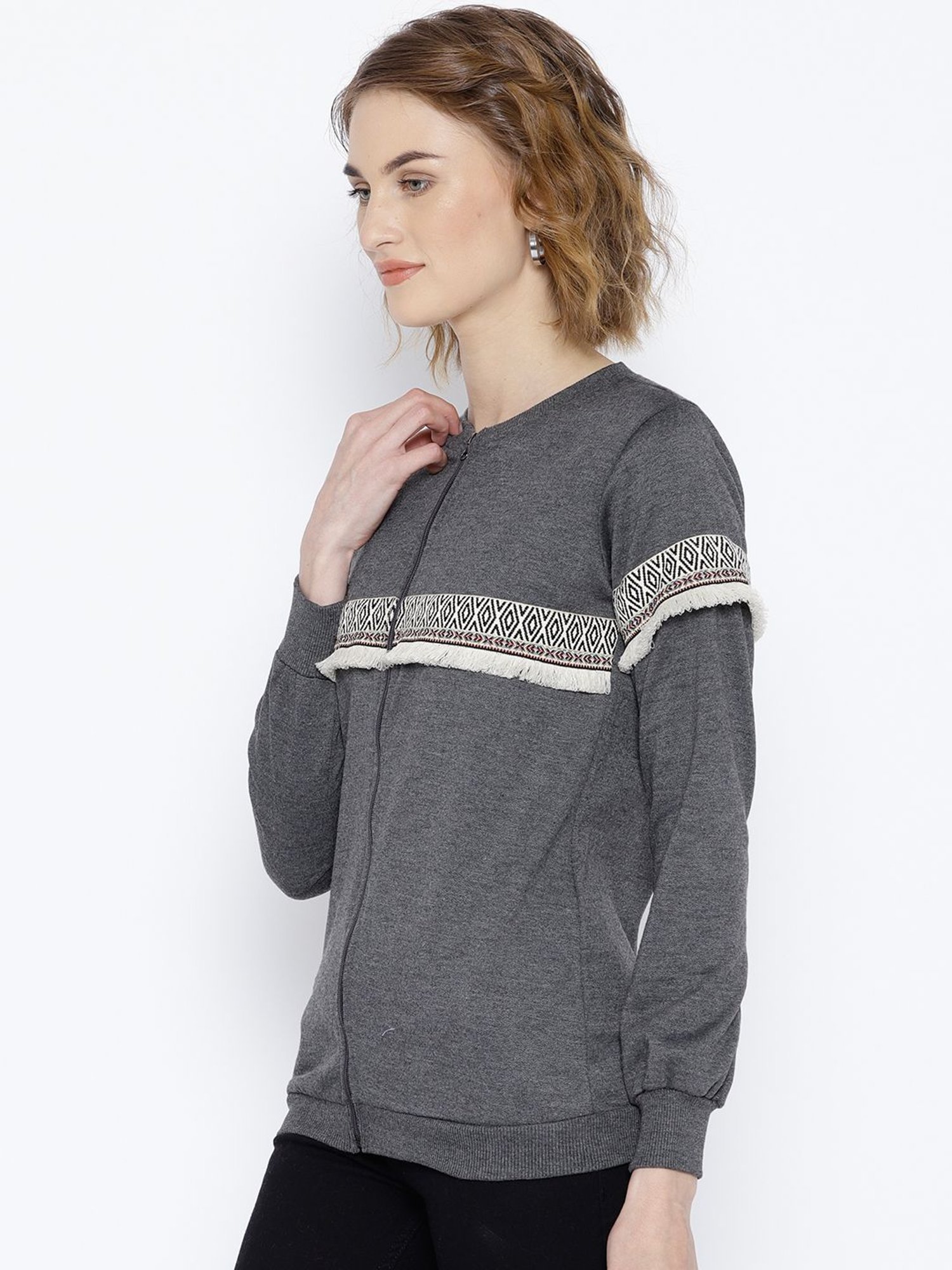 Belle Fille Grey Printed Sweatshirt
