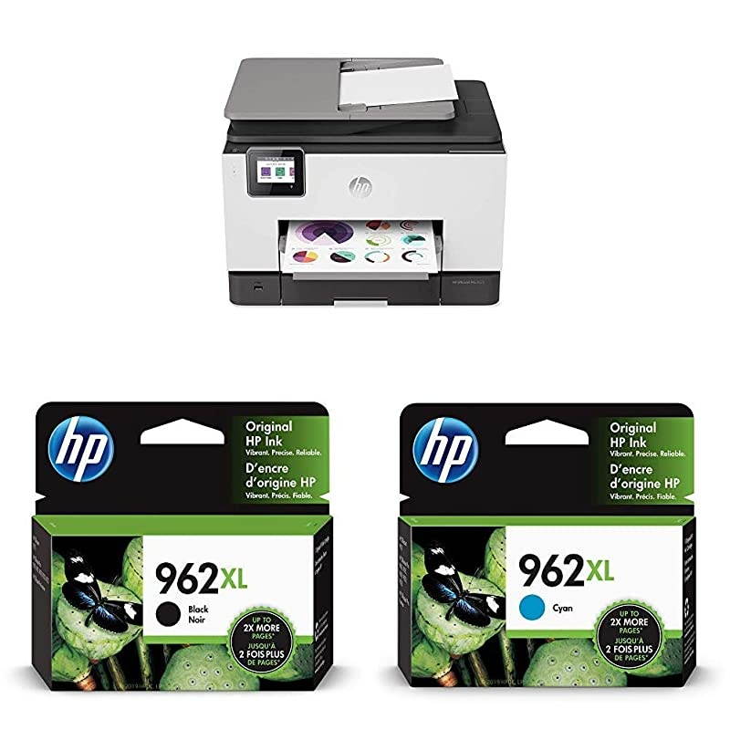 OfficeJet Pro 9025 All-in-One Wireless Printer (1MR66A) with XL Ink-Cartridges - 4 Colors