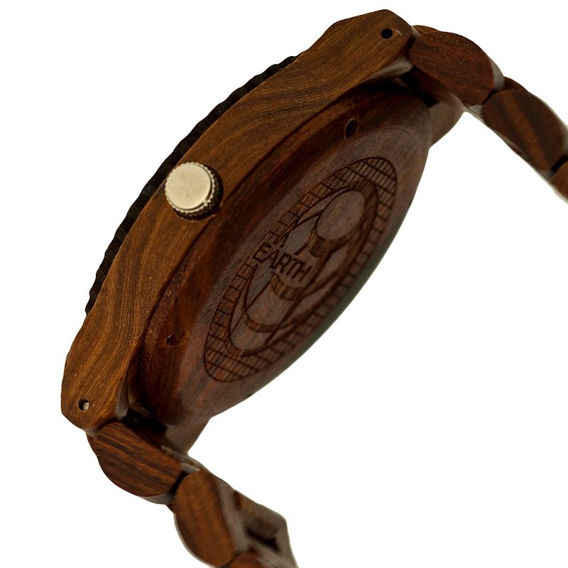Earth Wood Men's Bighorn Eco - Friendly Sustainable Wood Bracelet Watch - Red