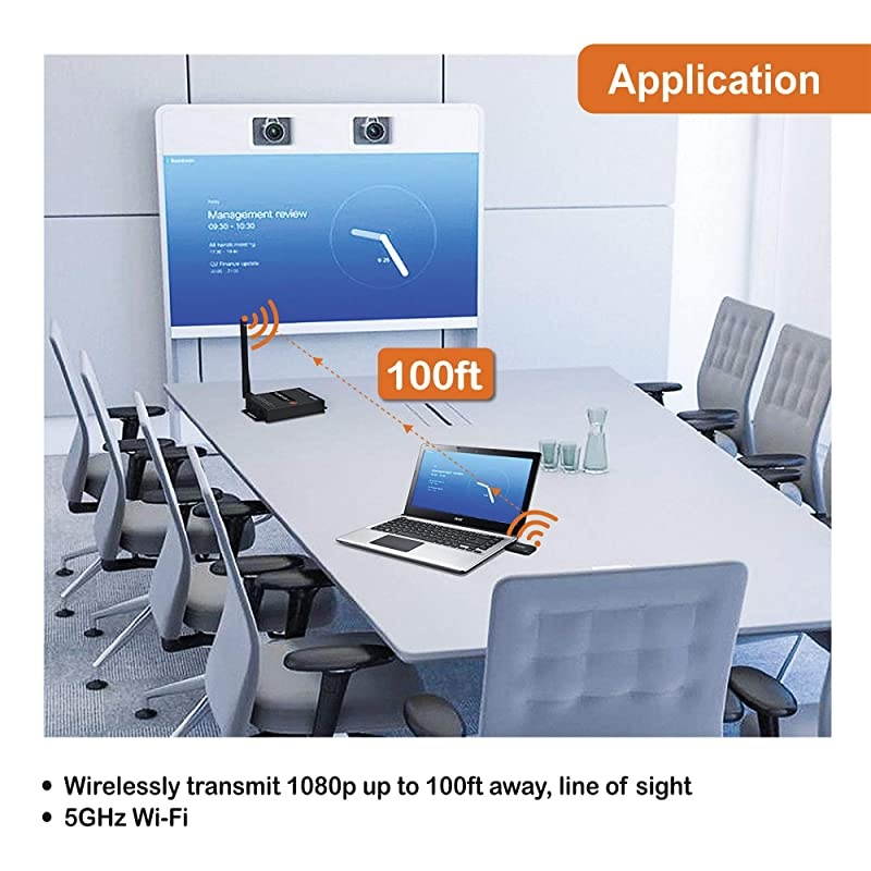 1080p60Hz Wireless HDMI Extender Adapter Dongle Up to 100 Distance IR Support JTECHWDEX30M