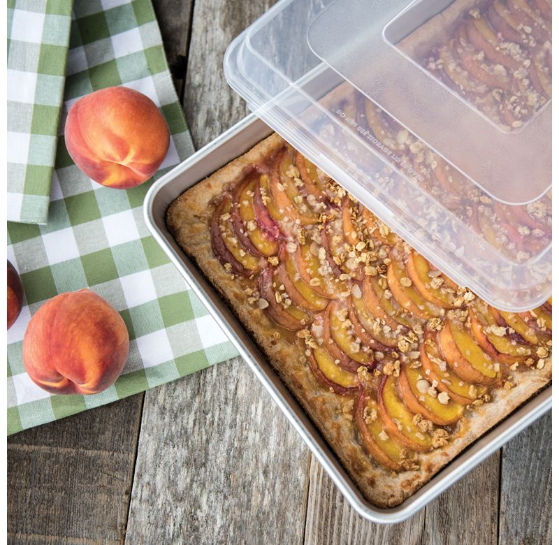 Nordic Ware Natural Aluminum Commercial High-Sided Sheet Cake Pan with Lid