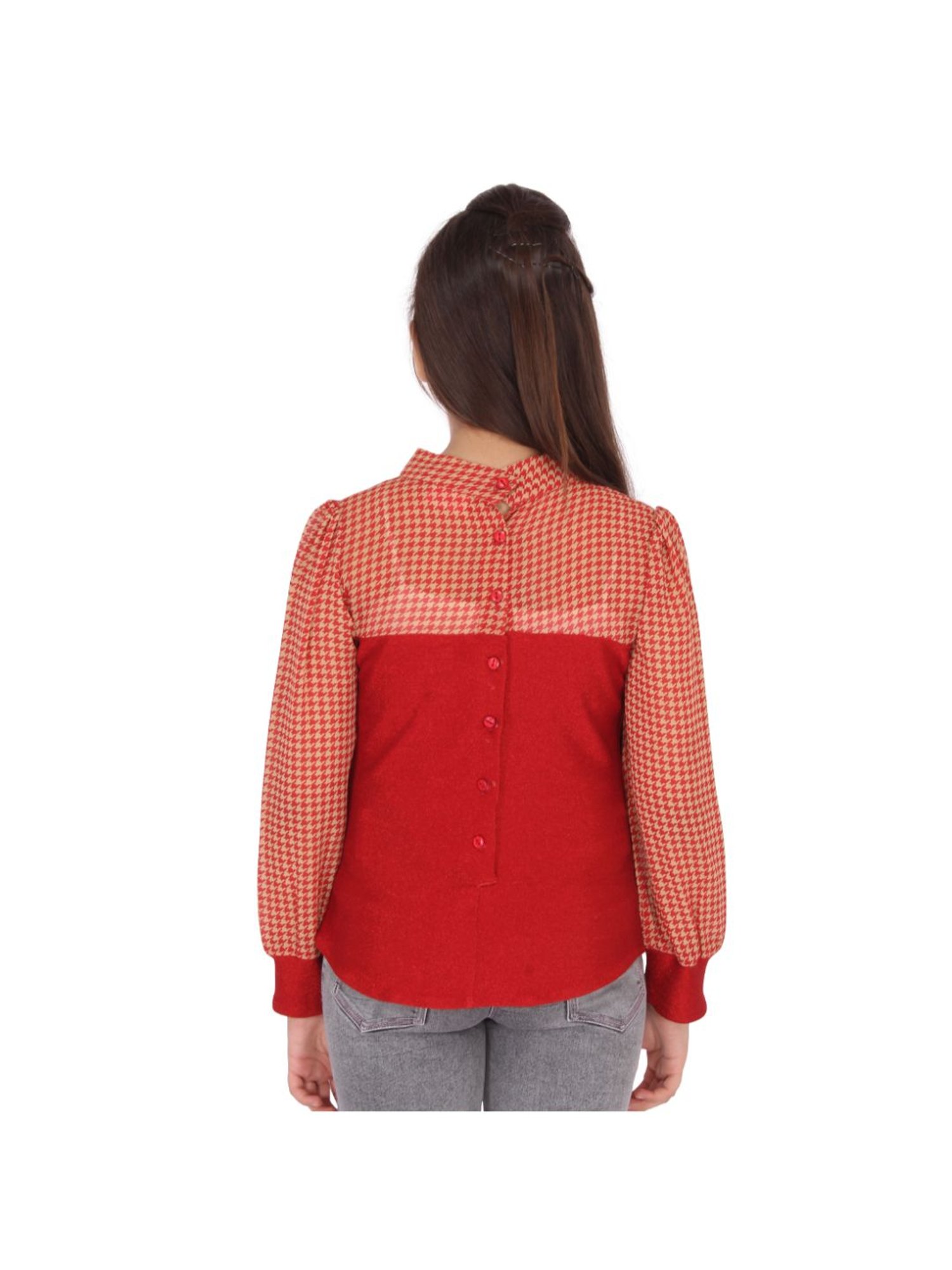 Cutecumber Kids Red Printed  Top