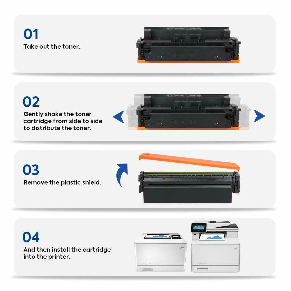 4PK 414A Toner Set (No Chip) for HP Color Laserjet Pro M454 M479fdw M479 M454dw
