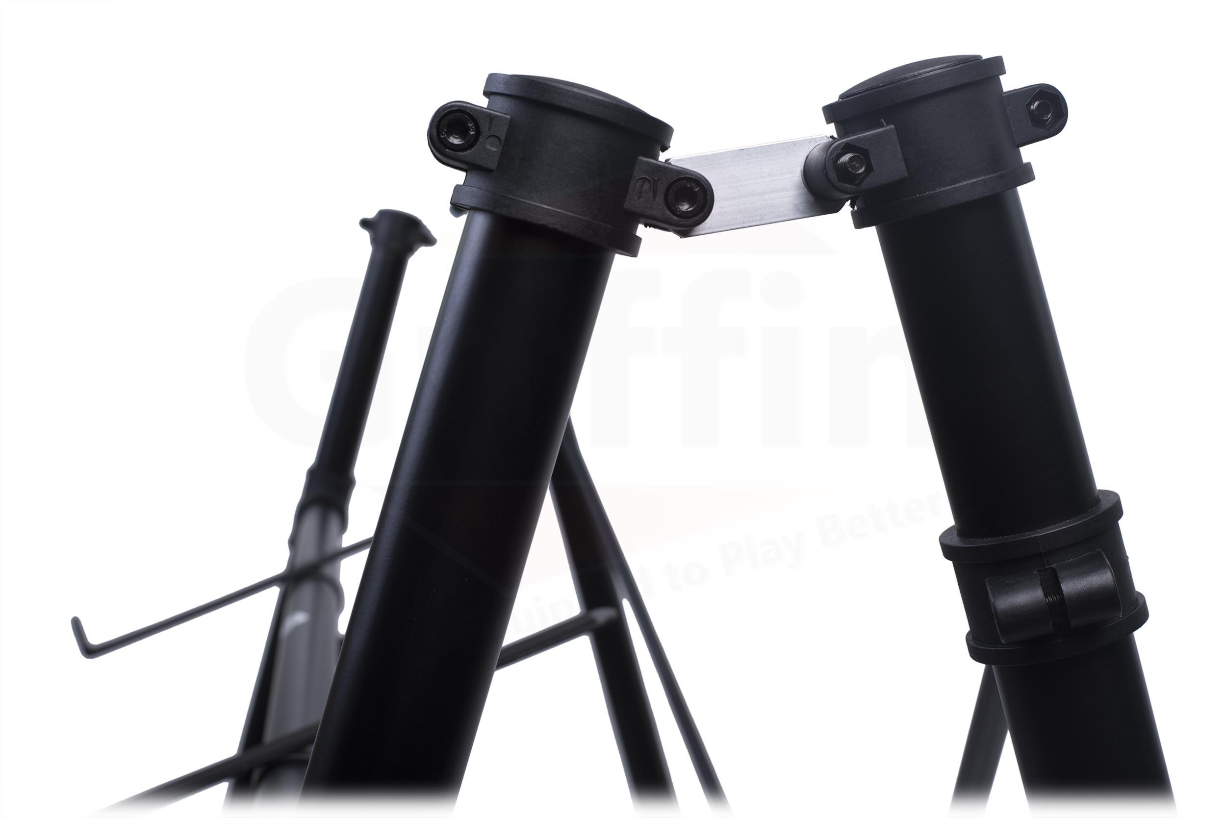 3 Tier Piano Keyboard Stand by GRIFFIN | Triple A-Frame Standing Synthesizer Mixer Workstation Platform | Pro Audio Stage Music Recording Studio Rack Hardware Holder for Digital DJ Controller & Laptop