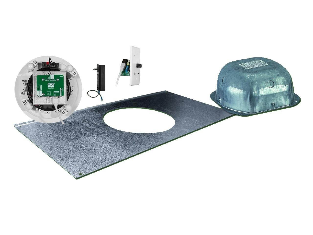 6.5 inch One Source Integratable Amplified In Ceiling Speaker with Bluetooth Volume Control/White