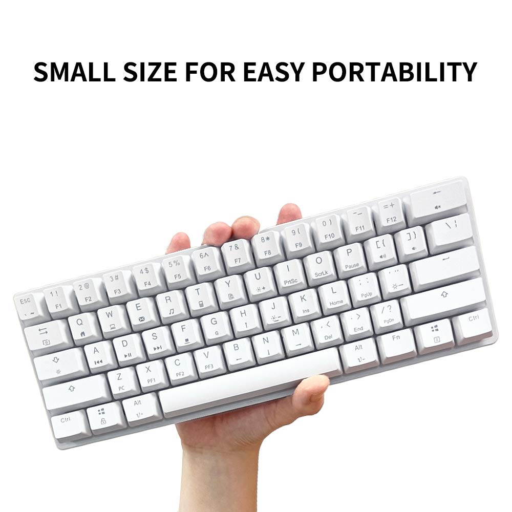 STOGA 60% Mechanical Gaming Keyboard, RGB Small Compact 61-Key USB-C Wired Brown Switch Mini Gaming/Office Portable Computer Keyboard