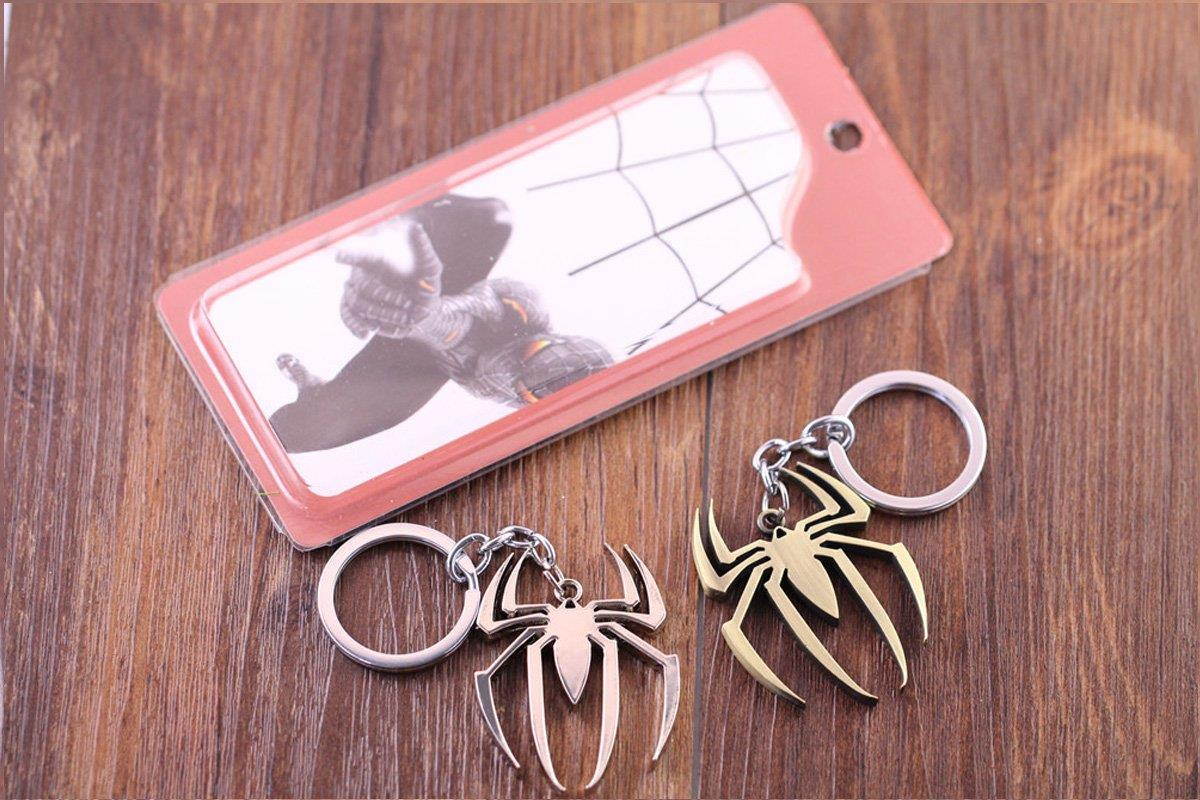 OK-STORE Spider Symbol Zinc Alloy Keychain, Spider Key Chain Stainless Steel Keyring Tag Metal Pendant for Your Autos, Home or Boat