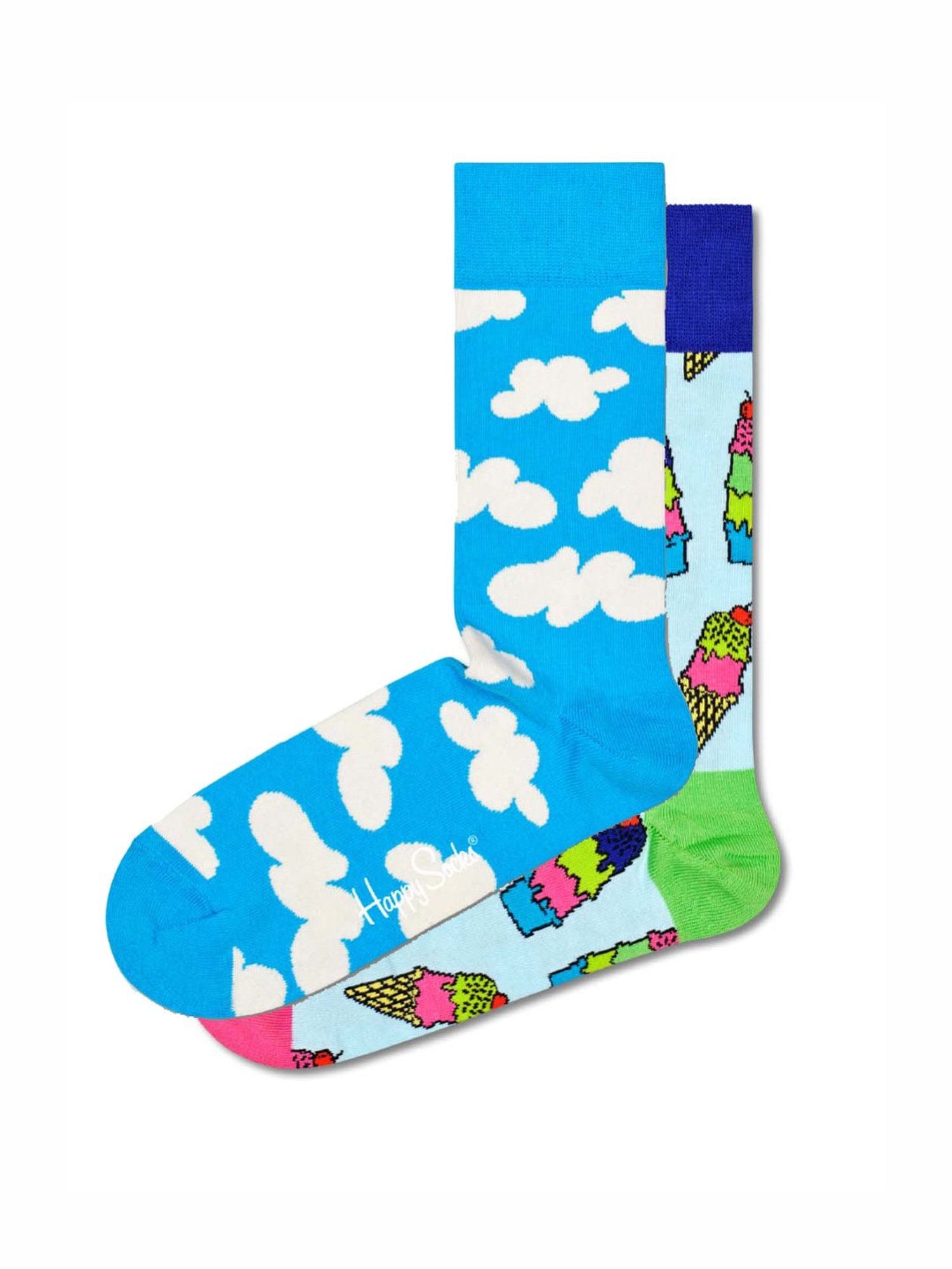 Happy Socks Sunny Day Multicolor Cotton Printed Socks (41-46) - Pack of 2