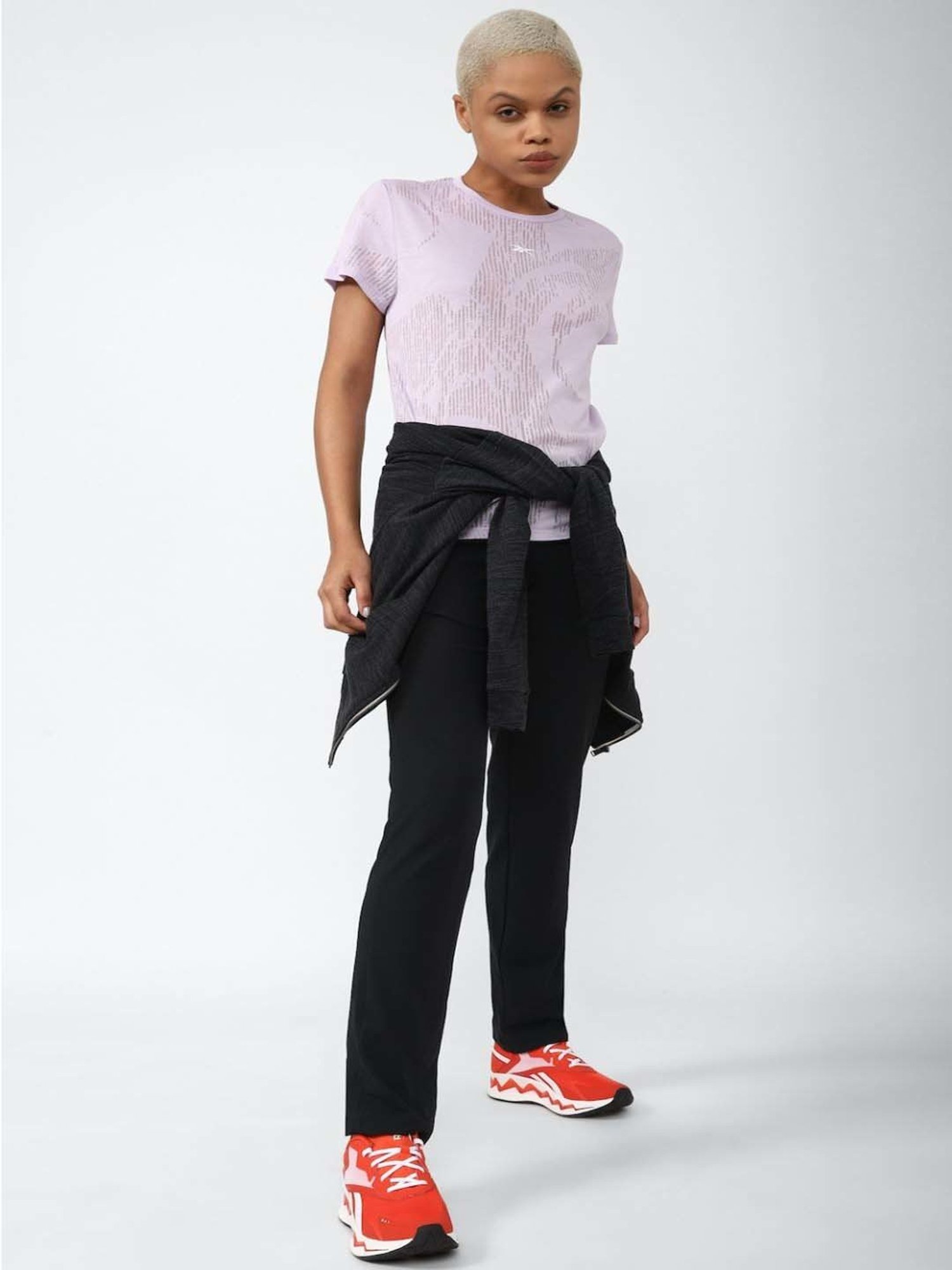 Reebok Lilac Printed T-Shirt