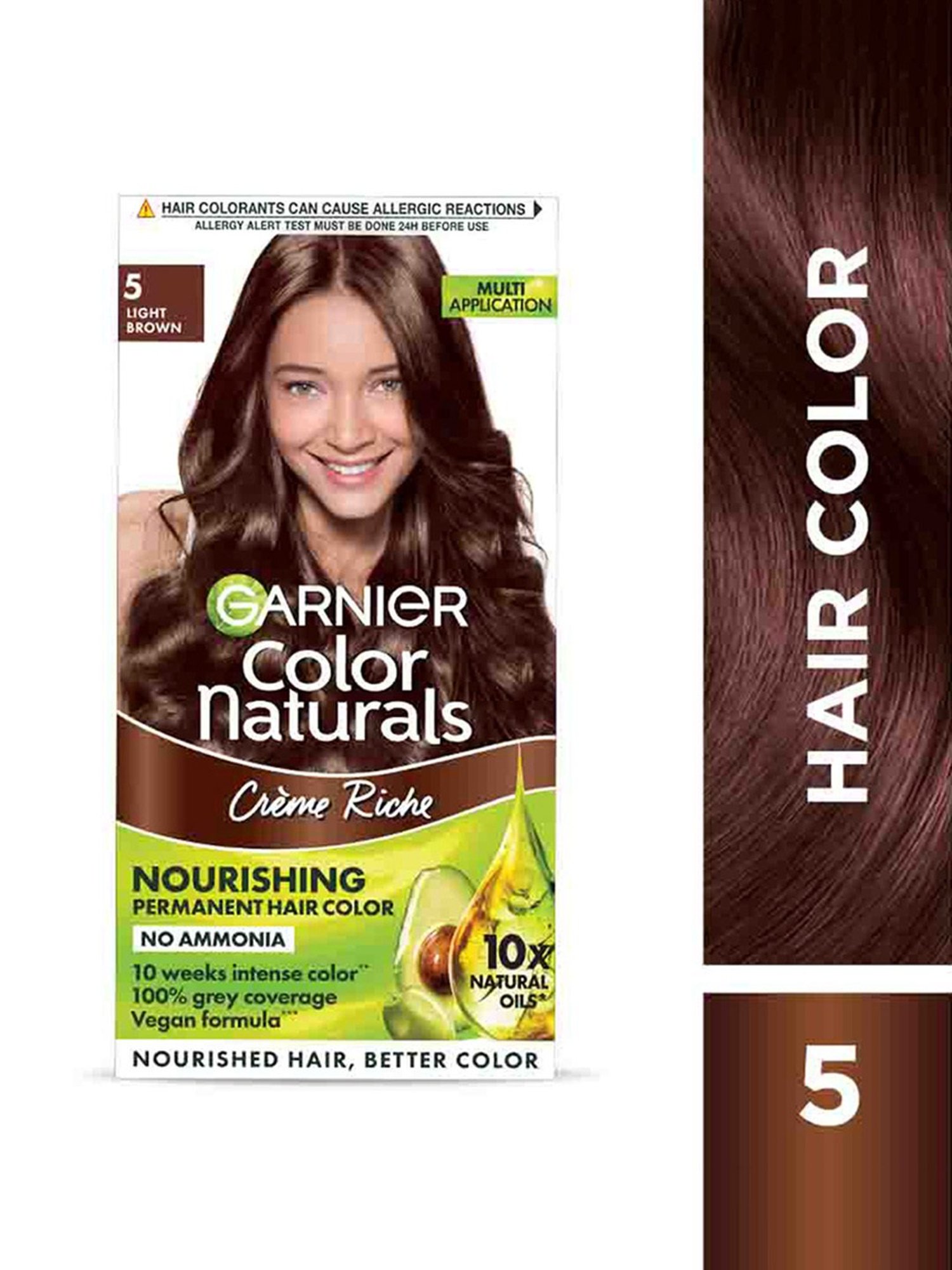 Garnier Color Naturals Creme Hair Color Shade 5 Light Brown - 70 ml + 60 gm