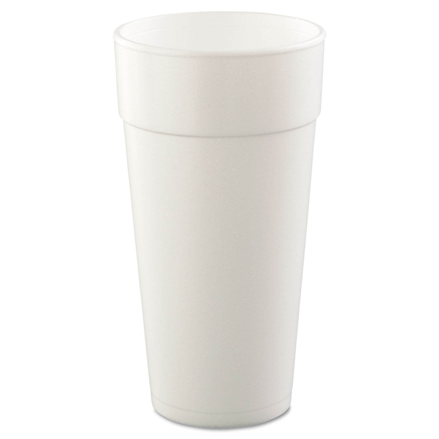 Drink Foam Cups, Hot/Cold, 24Oz, White, 25/Bag, 20 Bags/Carton