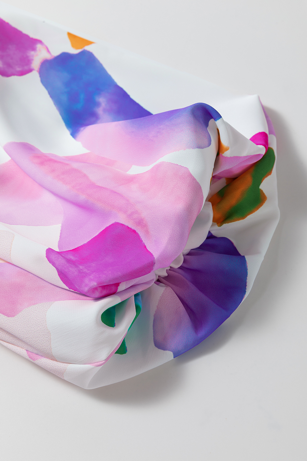 Multicolor Boho Floral Collared Long Sleeve Dress