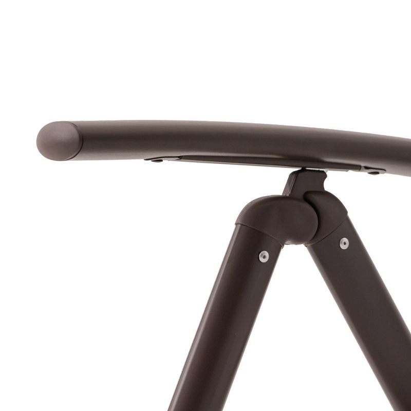 Outdoor Aluminum Adjustable Chaise Lounge - Black/Gray - Crestlive Products