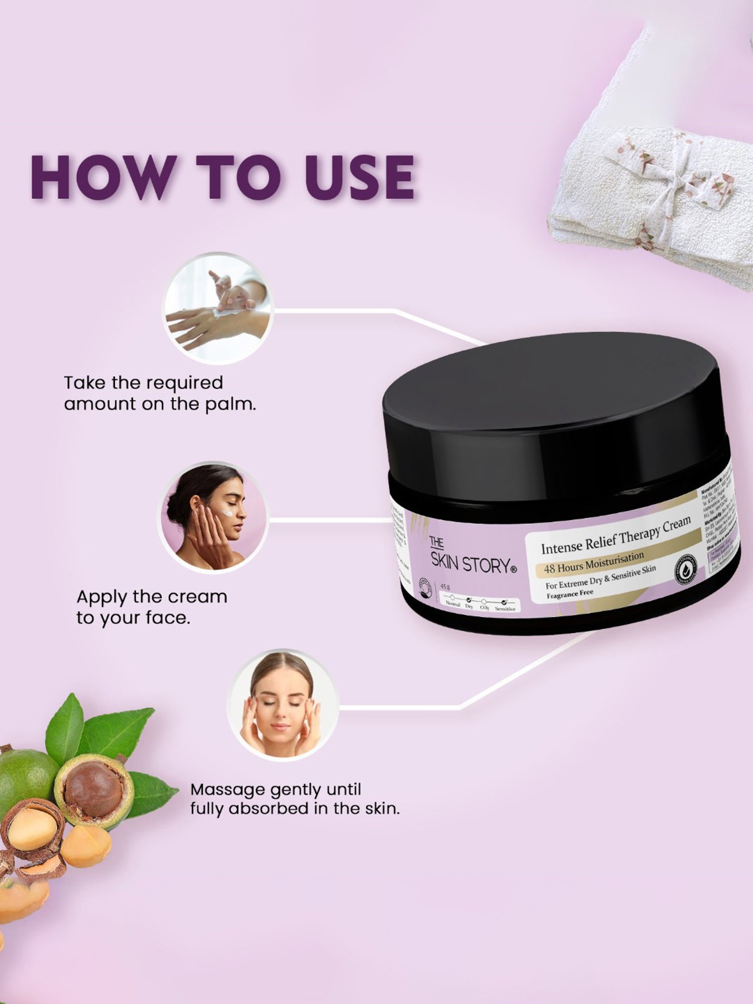 The Skin Story Intense Relief Therapy Cream for Extreme Dry & Sensitive Skin - 45 gm