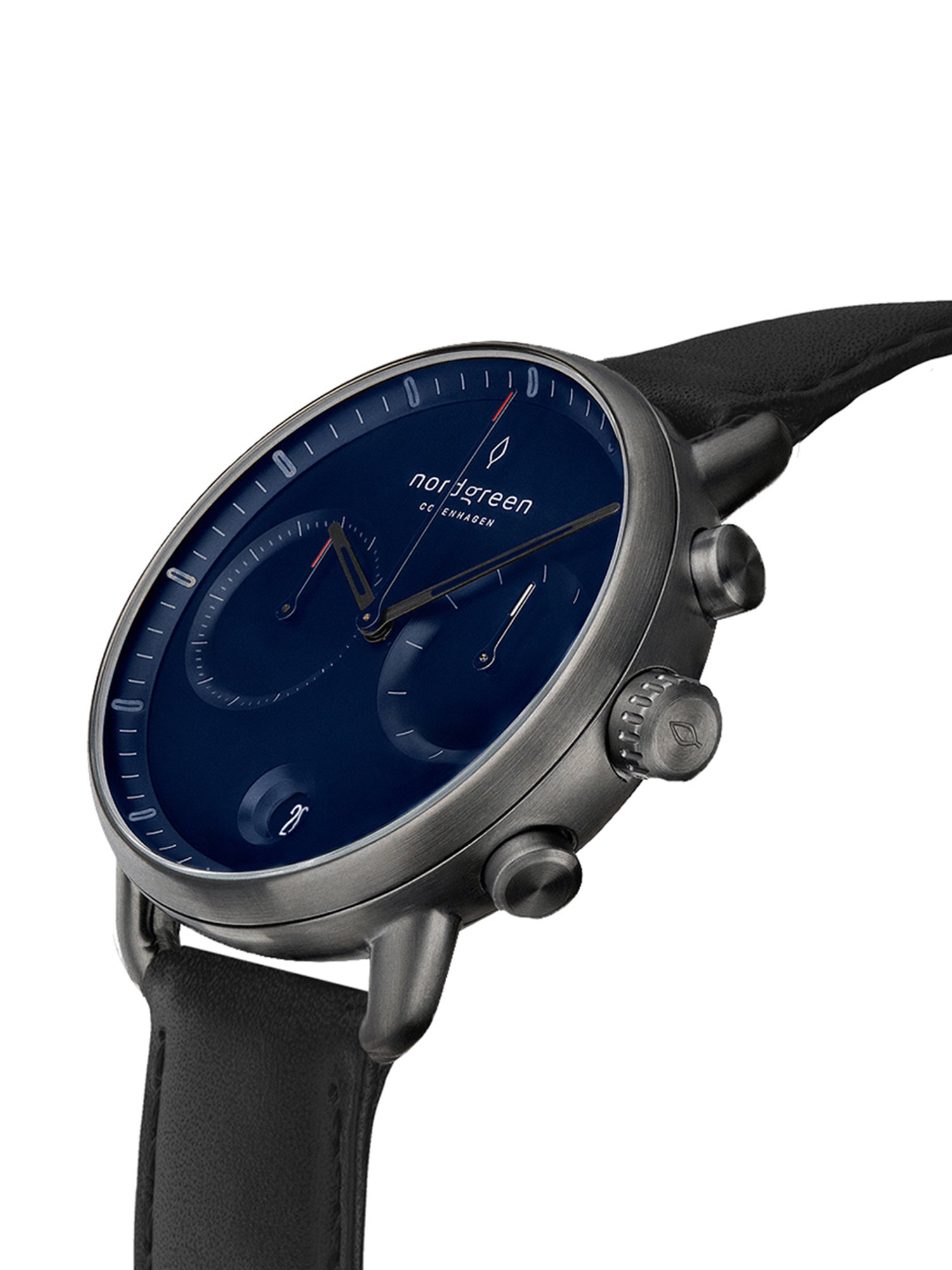 NORDGREEN PI42GMLEBLNA Pioneer Chronograph Watch For Men