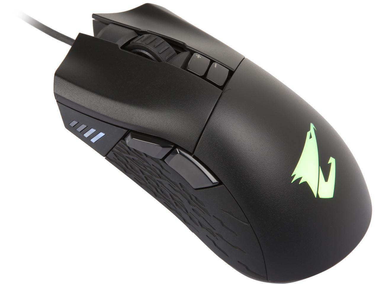 GIGABYTE AORUS RGB 16000 dpi Optical Sensor Fully Programmable and Saved Onboard 16.7M Customizable Lighting Gaming Mouse - GM-AORUS M5