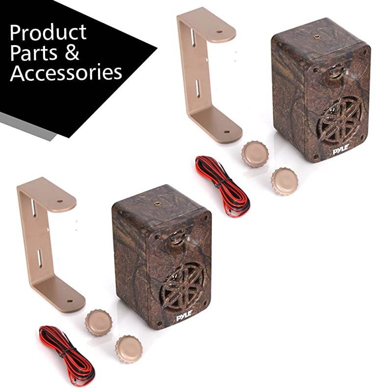 Dual Waterproof Outdoor Speaker System 35 Inch Pair 3Way Weatherproof WallCeiling Mounted Camo Style Mini Dual Speakers wHeavy Duty Grill Universal Mount Patio Indoor Use  PLMR24DK