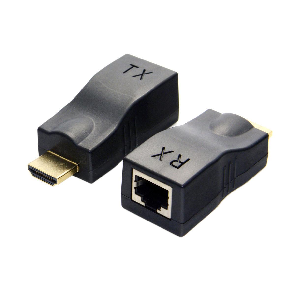 RJ45 to HDMI 1.4 Extender Over Single Ethernet LAN RJ45 CAT5E CAT6 30m