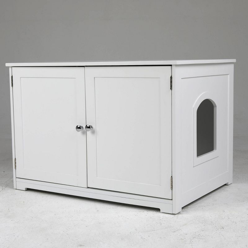 Merry Products Kitty Litter Loo Bench Cat Litter - White