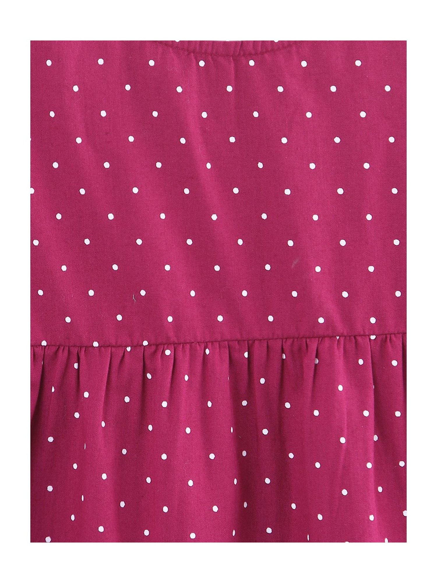 Beebay Kids Maroon Cotton Printed Dress
