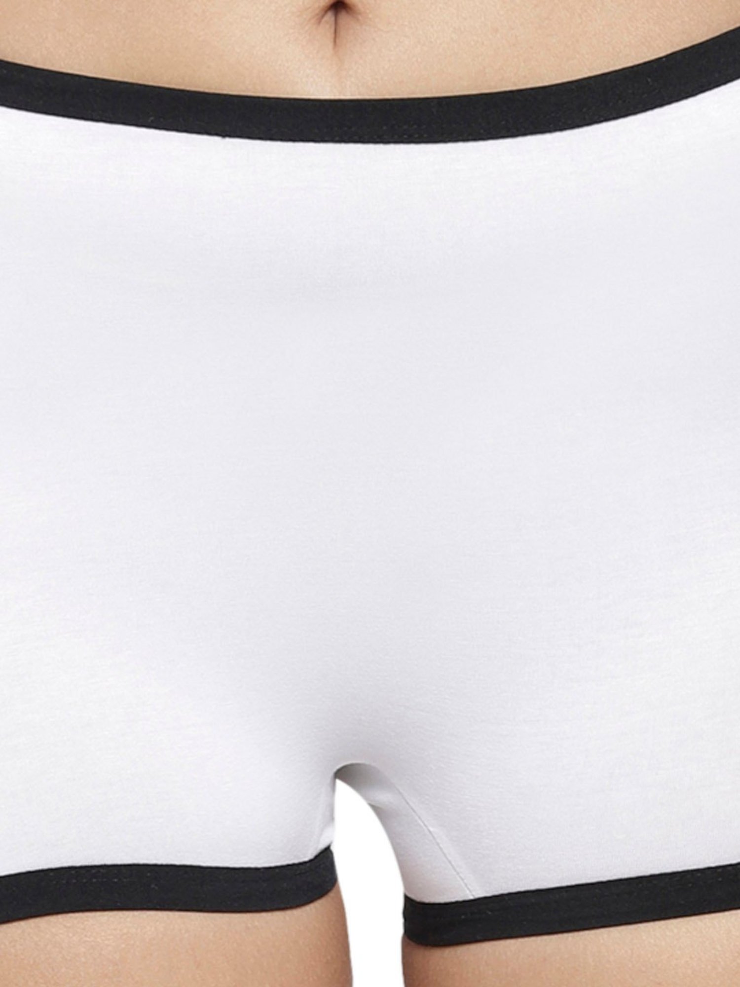 N-Gal White Cotton Boyshorts Panty