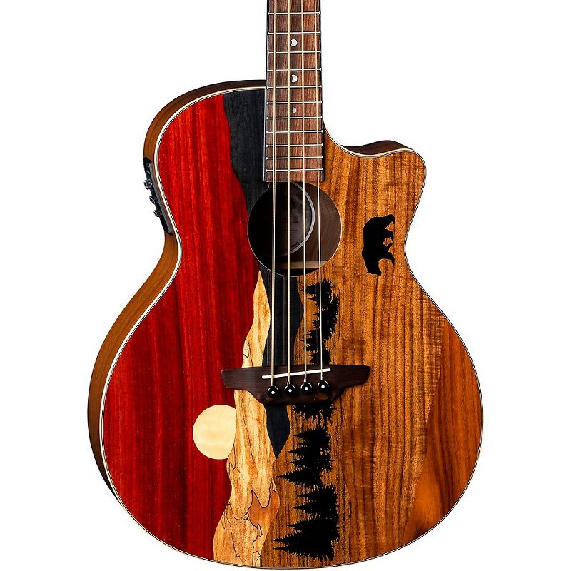 Luna Guitars Vista Bear Tropical Wood Acoustic-Electric Bass Gloss Natural