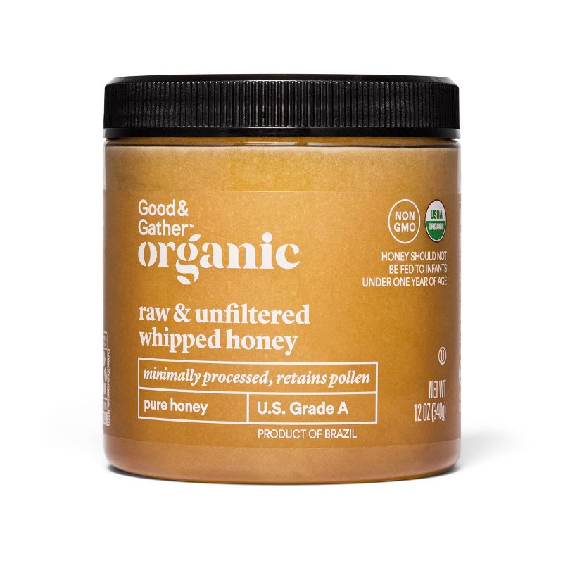 Organic Raw Whipped Pure Honey - 12oz - Good & Gather™