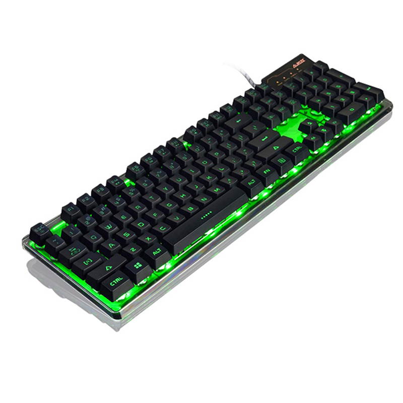 Original Ajazz AK6 Wired Membrane Keyboards With 3/7 Colorful Backlights With 19-keys Anti-ghosting Double-shot Molding Design