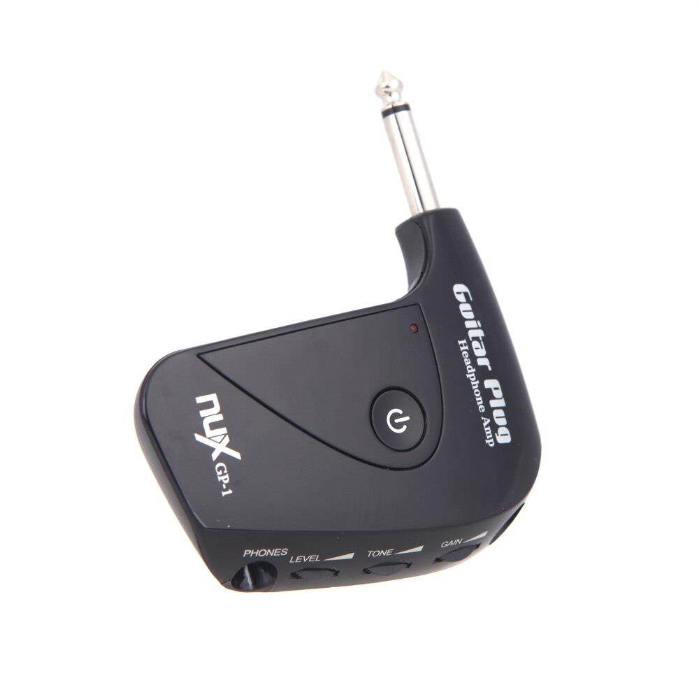 NUX GP-1 Electric Guitar Plug Mini Headphone Amp Built-in Distortion Effect Compact Portable Guitar Parts Accessories