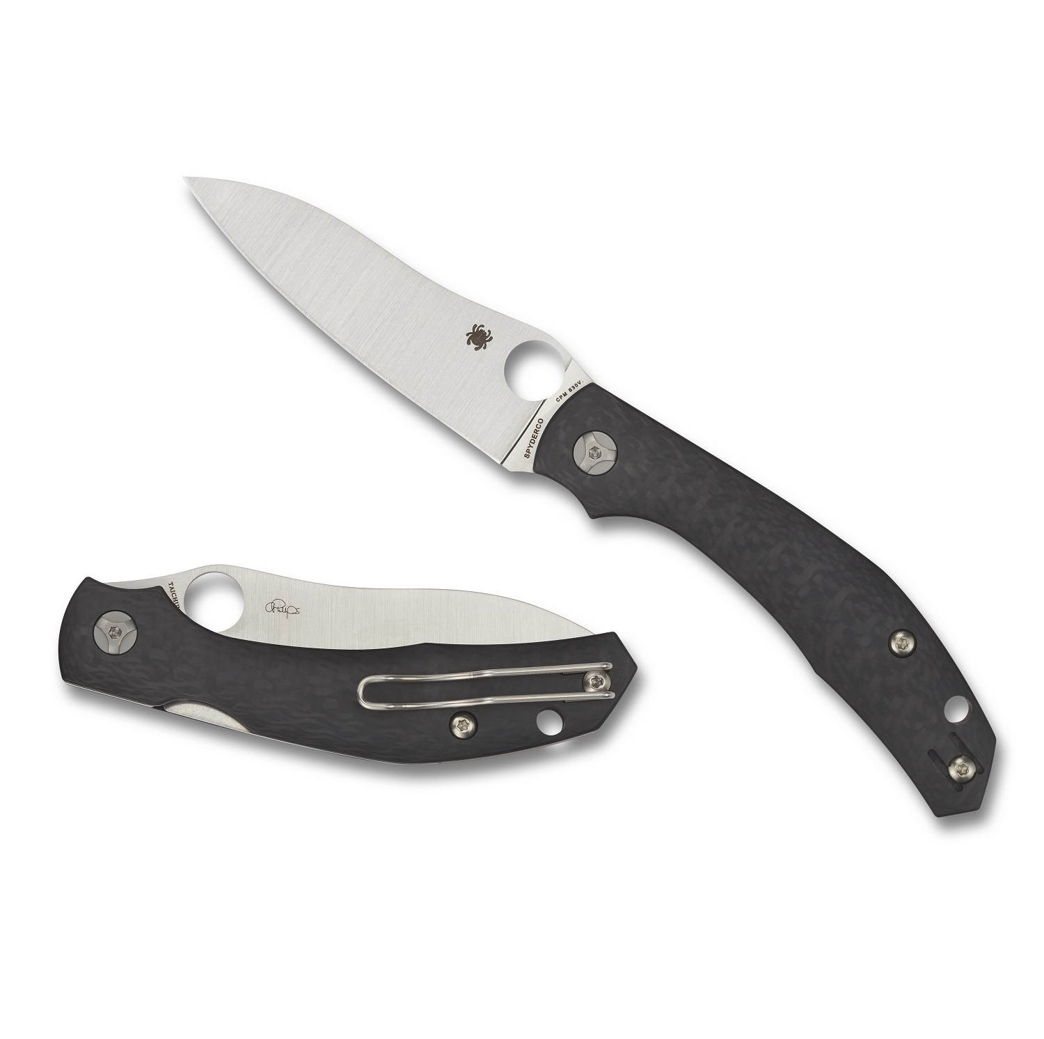 Spyderco Kapara Folder 3.6 in Plain Carbon Fiber Handle