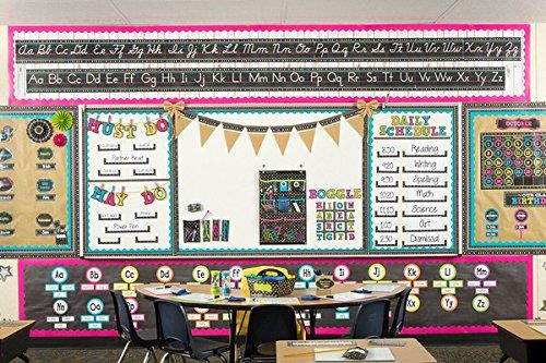 Teacher Created Resources TCR5858 Chalkboard Brights Cursive Writing Bulletin Board Display Set