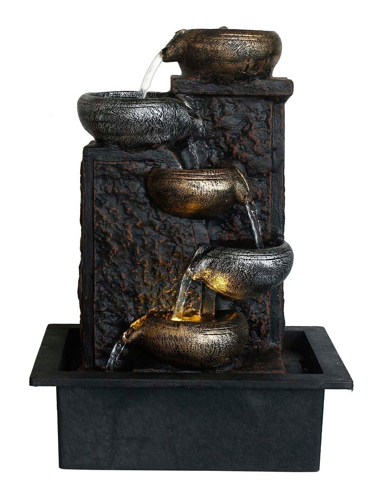 Tayhaa Brown Resin Fiery Tiger Head Showpiece