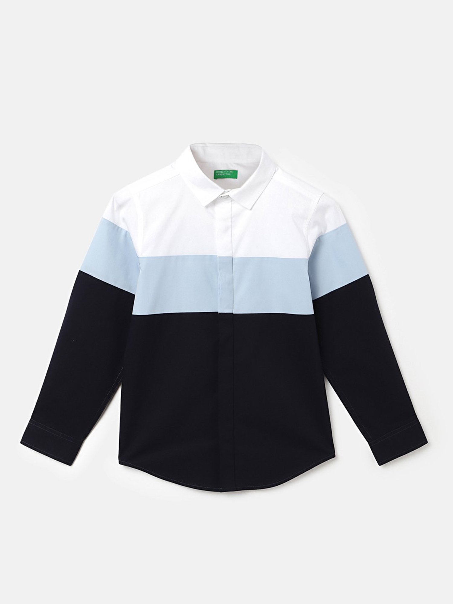 United Colors of Benetton Kids Multicolor Color Block Full Sleeves Shirt