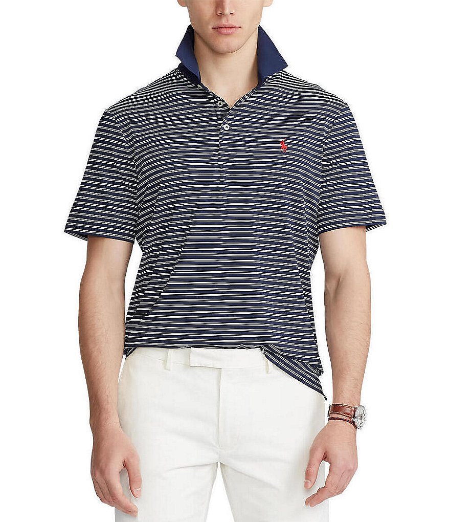Polo Ralph Lauren Classic-Fit Airflow Jersey Performance Stretch Short-Sleeve Recycled Materials Polo Shirt