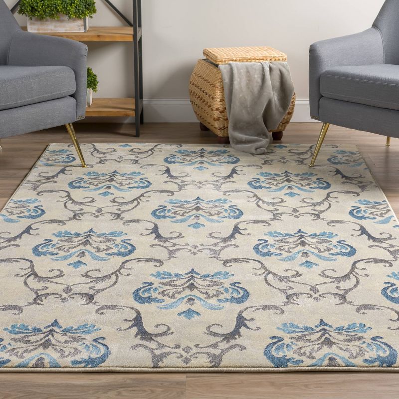 5'3"X7'7" Linen Abstract Woven Area Rug - Addison Rugs
