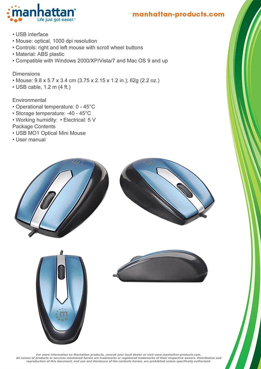 Manhattan MO1 Optical Mini Mouse (177955)