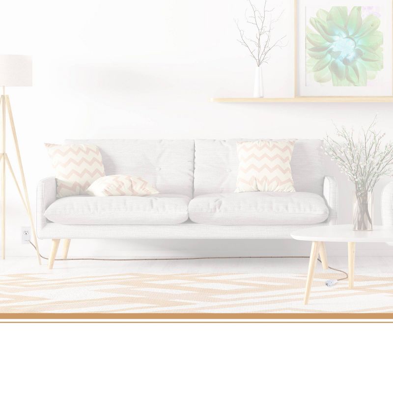 Cordinate 8' Basic Extension Cord Tan/White