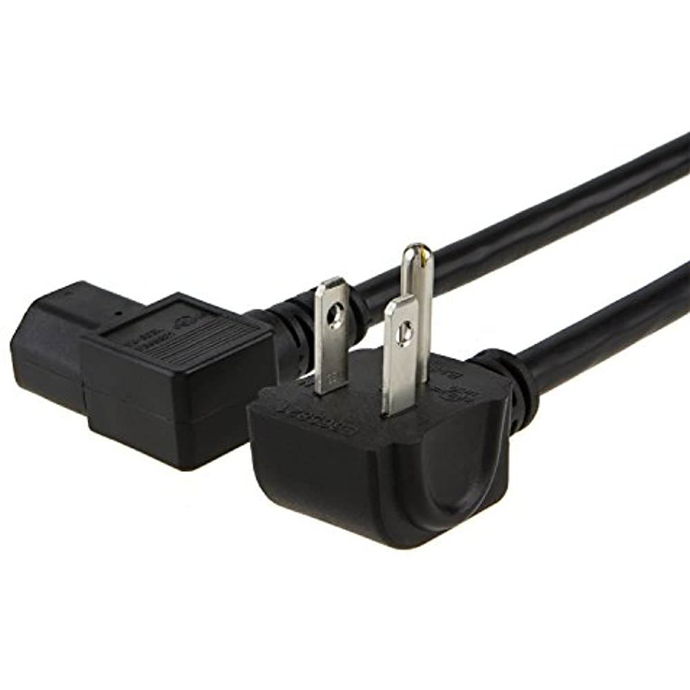 CableCreation 6 Feet 18 AWG Universal Power Cord for NEMA 5-15P Angle Type to IE