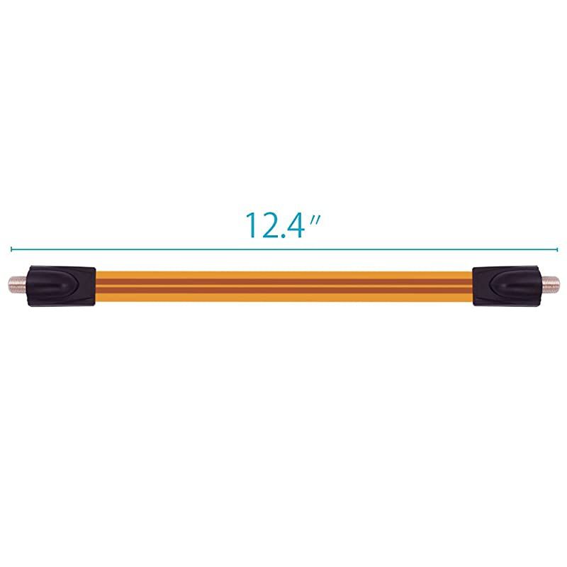 Ultra-thin) Flat Coaxial Cable Wire F Female to F Female Plug Jack Connector Adapter Coax Cable for Digital Audio Video TV Satellite RF Door Windows Outdoor Cable Wire Antenna Lead-in Indoor