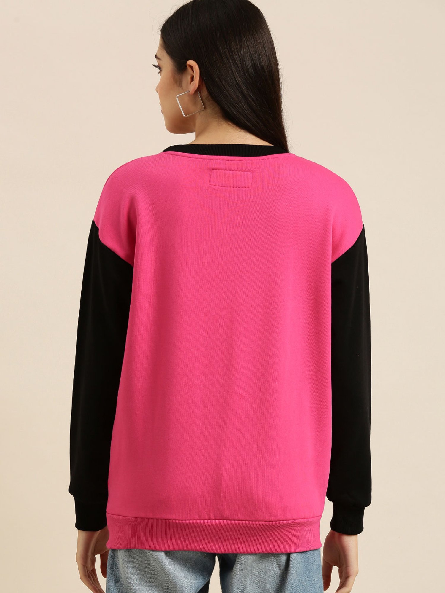 Difference of Opinion Pink & Black Graphic Print Sweatshirt