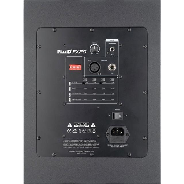 Fluid Audio FX80 8" 2-Way Coaxial 110W Powered Reference Monitor, Single