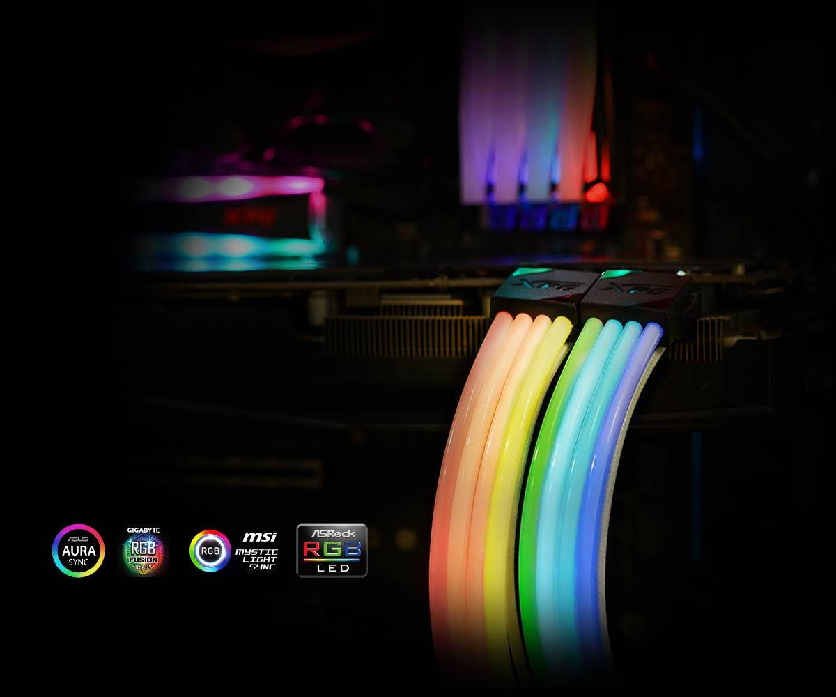 XPG Prime ARGB 8 PIN (6+2) Addressable RGB VGA Extension Cable (ARGBEXCABLE-VGA-BKCWW)