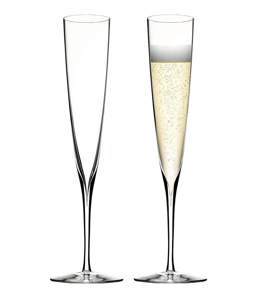 Waterford Elegance Crystal Champagne Trumpet Flute Pair