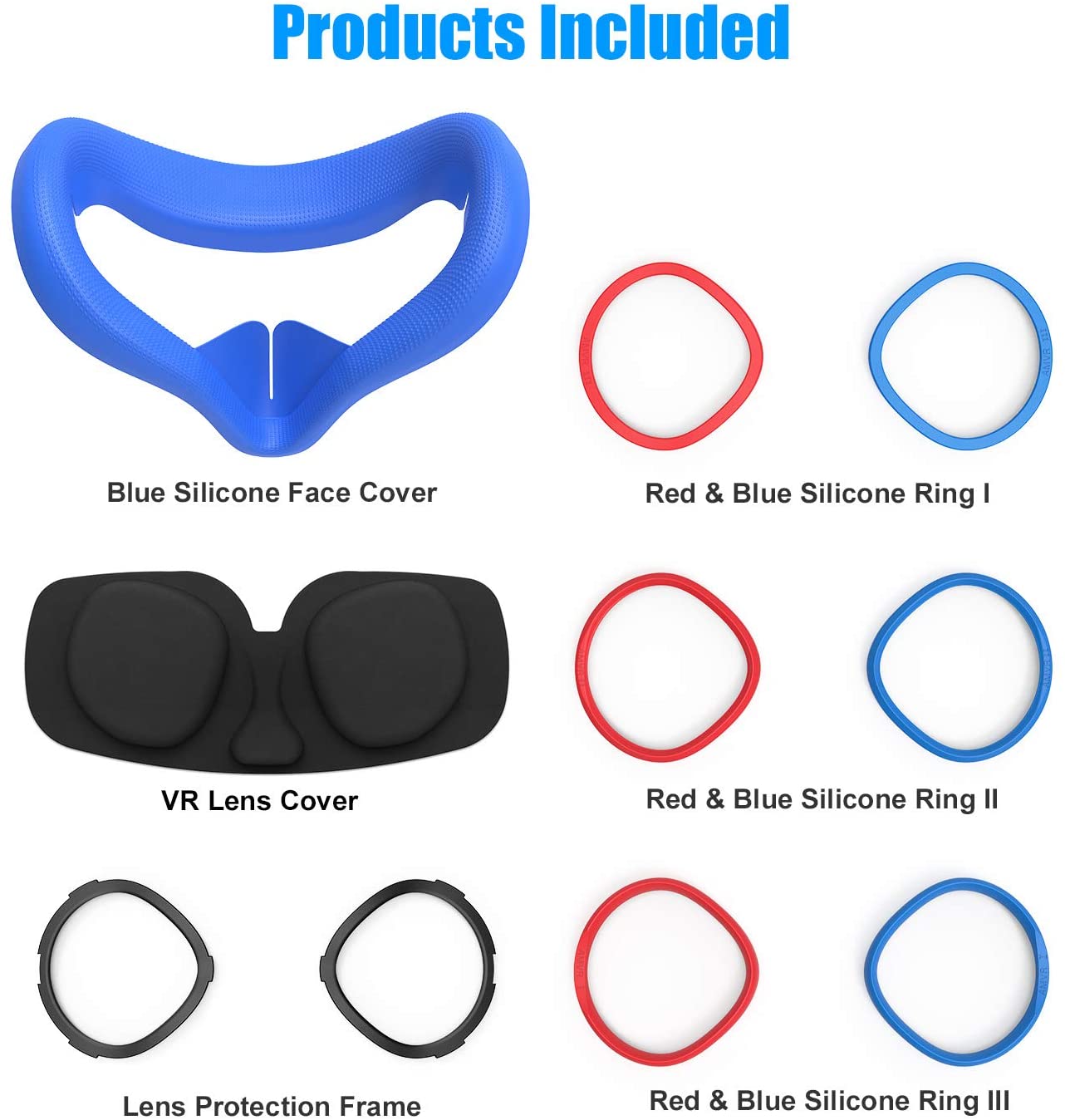 2 Pairs Oculus Quest 2 Elite Washable Silicone Handle Protective Cover