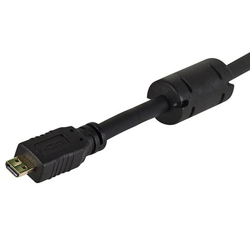 Monoprice High Speed HDMI Cable - 1.5 Feet - Black | With HDMI Micro Connector, 4K @ 24Hz, 10.2Gbps, 34AWG