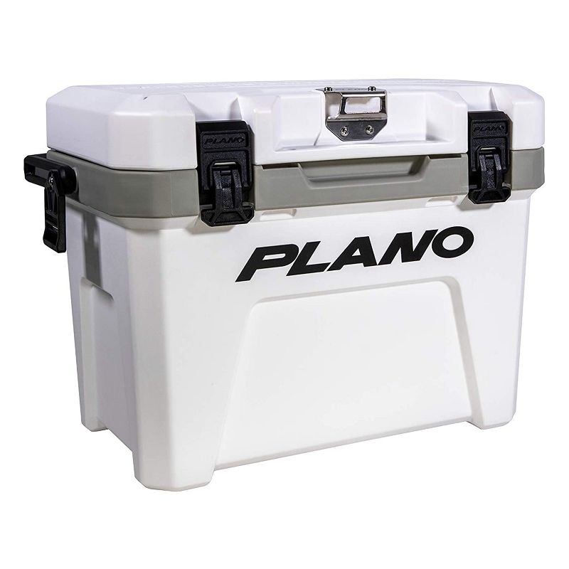 Plano Frost 14 Quart Heavy Duty Beverage Cooler with Built In Bottle Opener and Removable Dry Basket for Camping, Tailgating, Outdoor Events