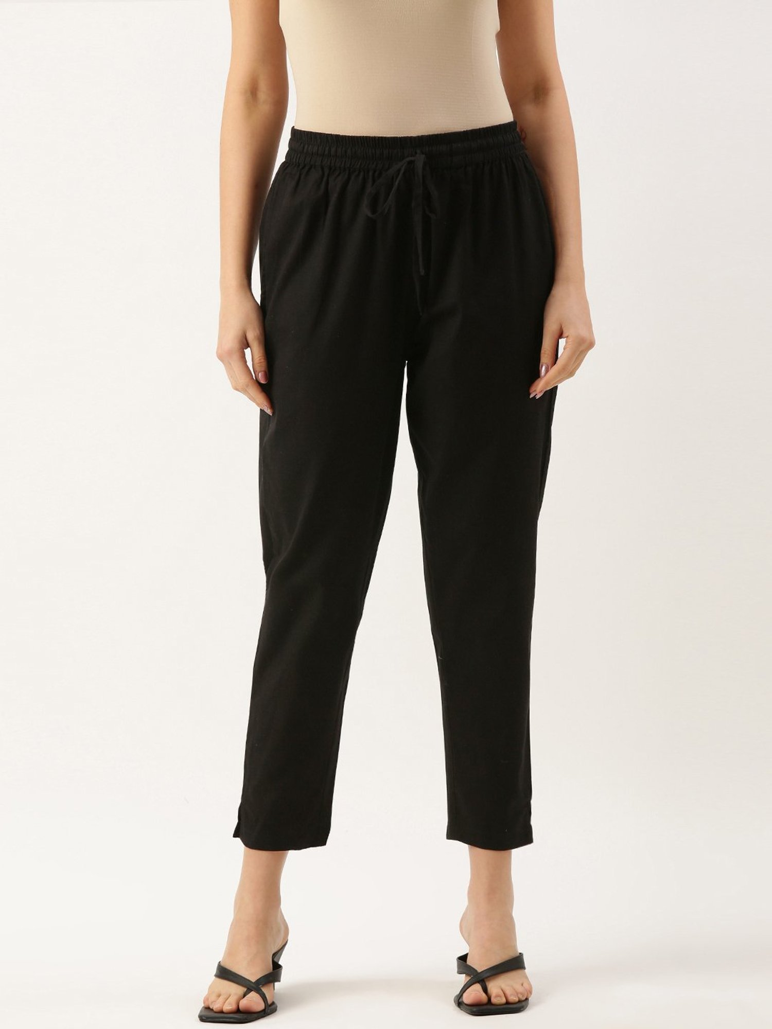 Amukti Black Rayon Pants