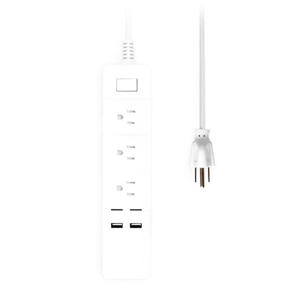 Aluratek (ASHPS05F) - Eco4life Wi-Fi Smart Power Strip with Surge Protection for Home and Office (3 x AC Outlets, 2 x USB Ports), iOS & Android