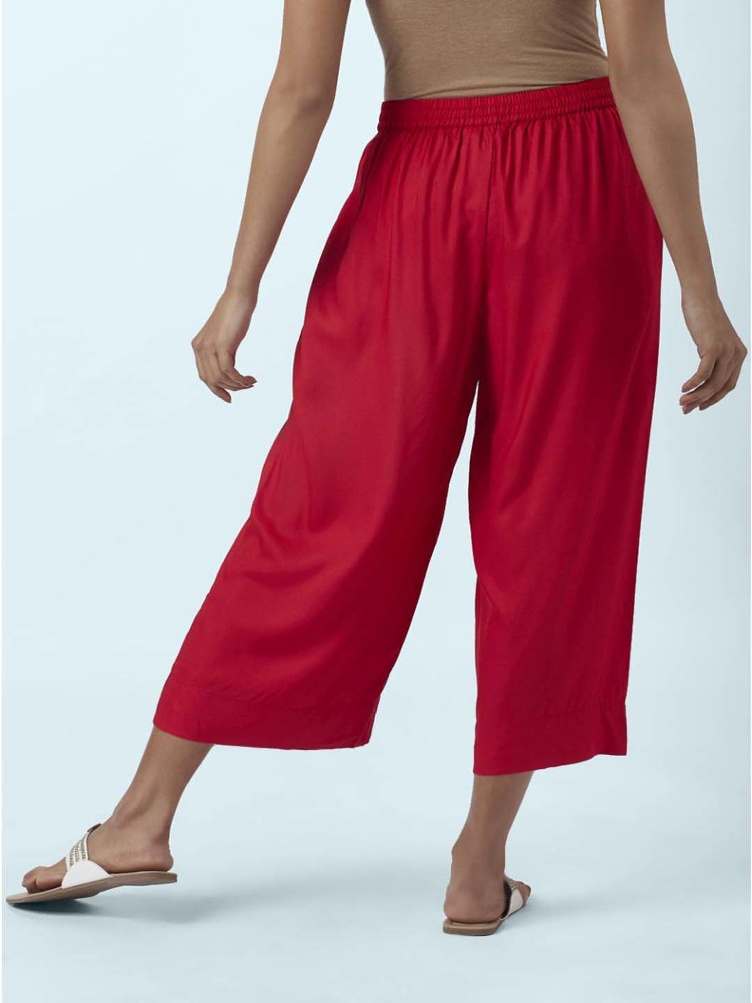 Saffron Threads Black Elasticated Palazzos