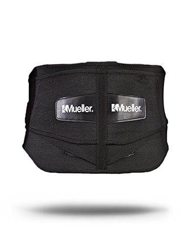 Mueller 64179 Lumbar Support Back Brace with Removable Pad, Regular(28 - 50 waist), Black